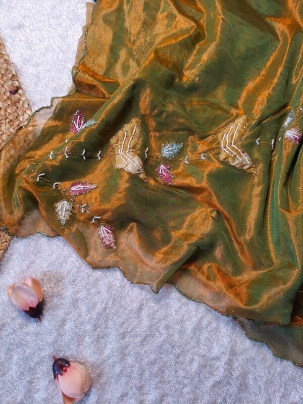 Space tissue silk saree - Image 7