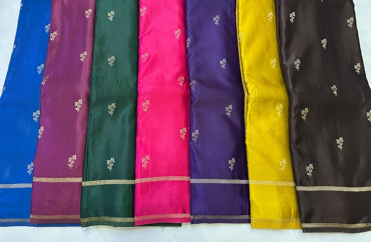 Satin silk sarees - Image 11