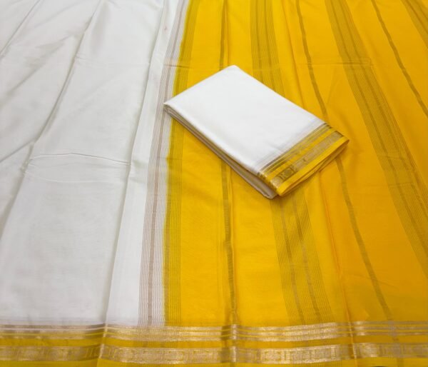 Mysore crepe silk saree - Image 4