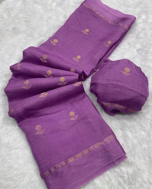Viscose Khadi silk saree - Image 24