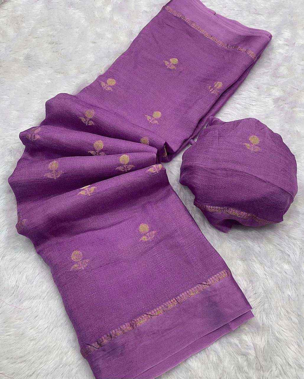 Viscose Khadi silk saree - Image 24