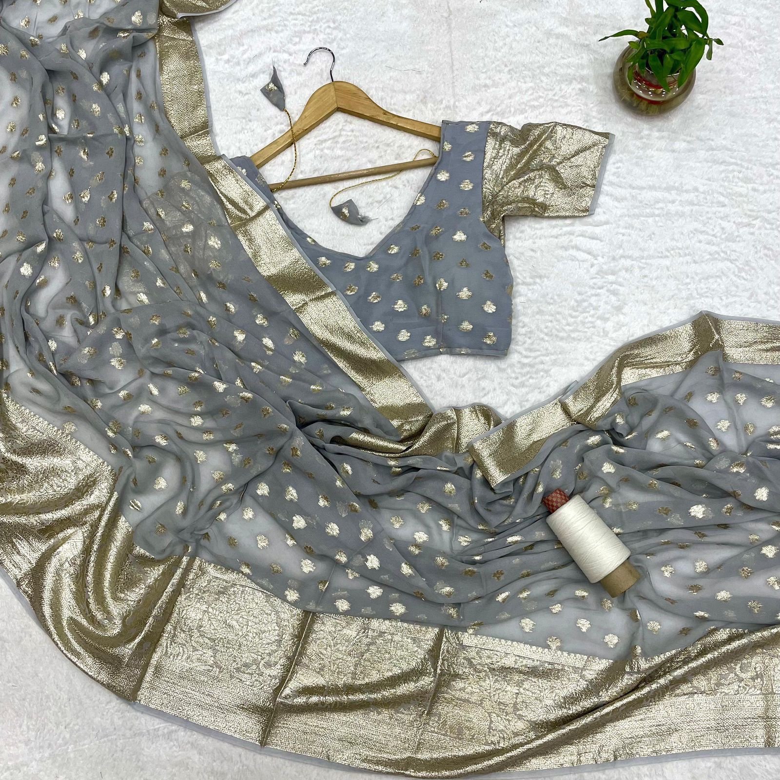 Viscose georgette sarees - Image 8