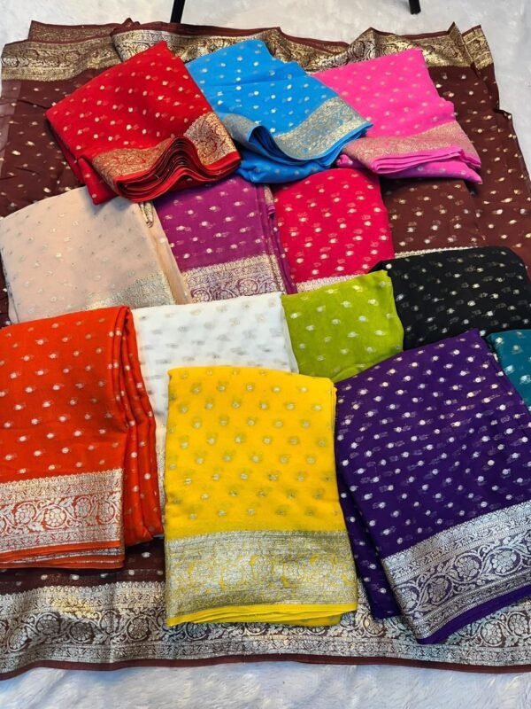 Viscose georgette saree - Image 2