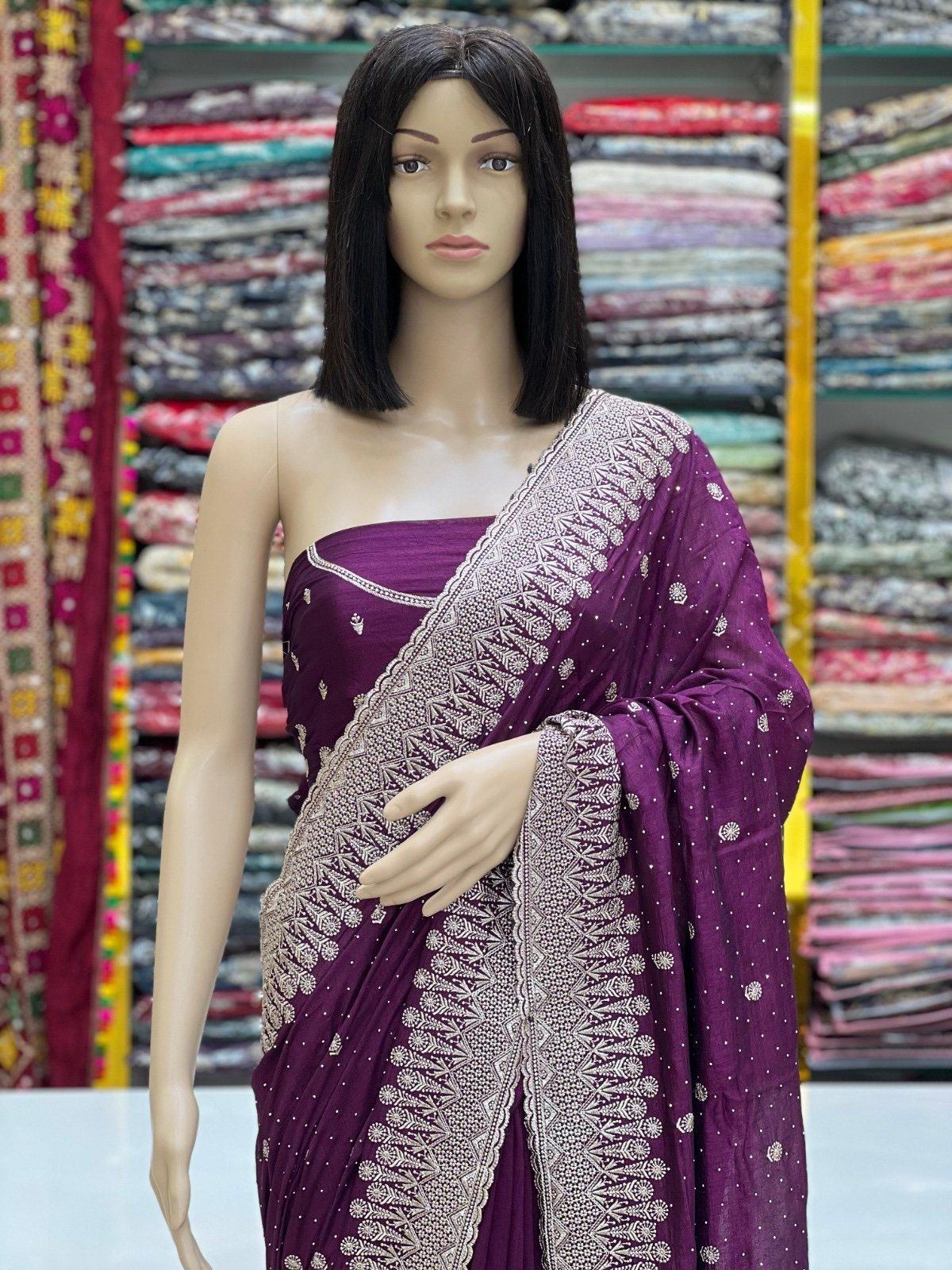 Vichitra silk sarees - Image 7