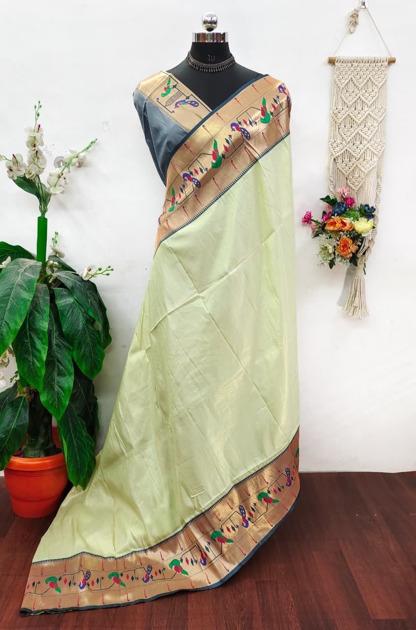 Banarasi soft silk paithani saree - Image 20