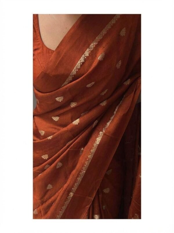 Viscose Khadi silk saree - Image 4