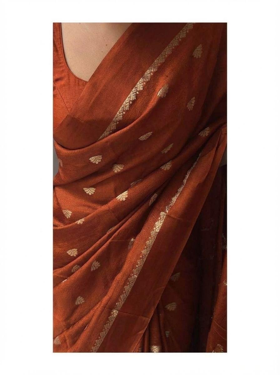 Viscose Khadi silk saree - Image 4