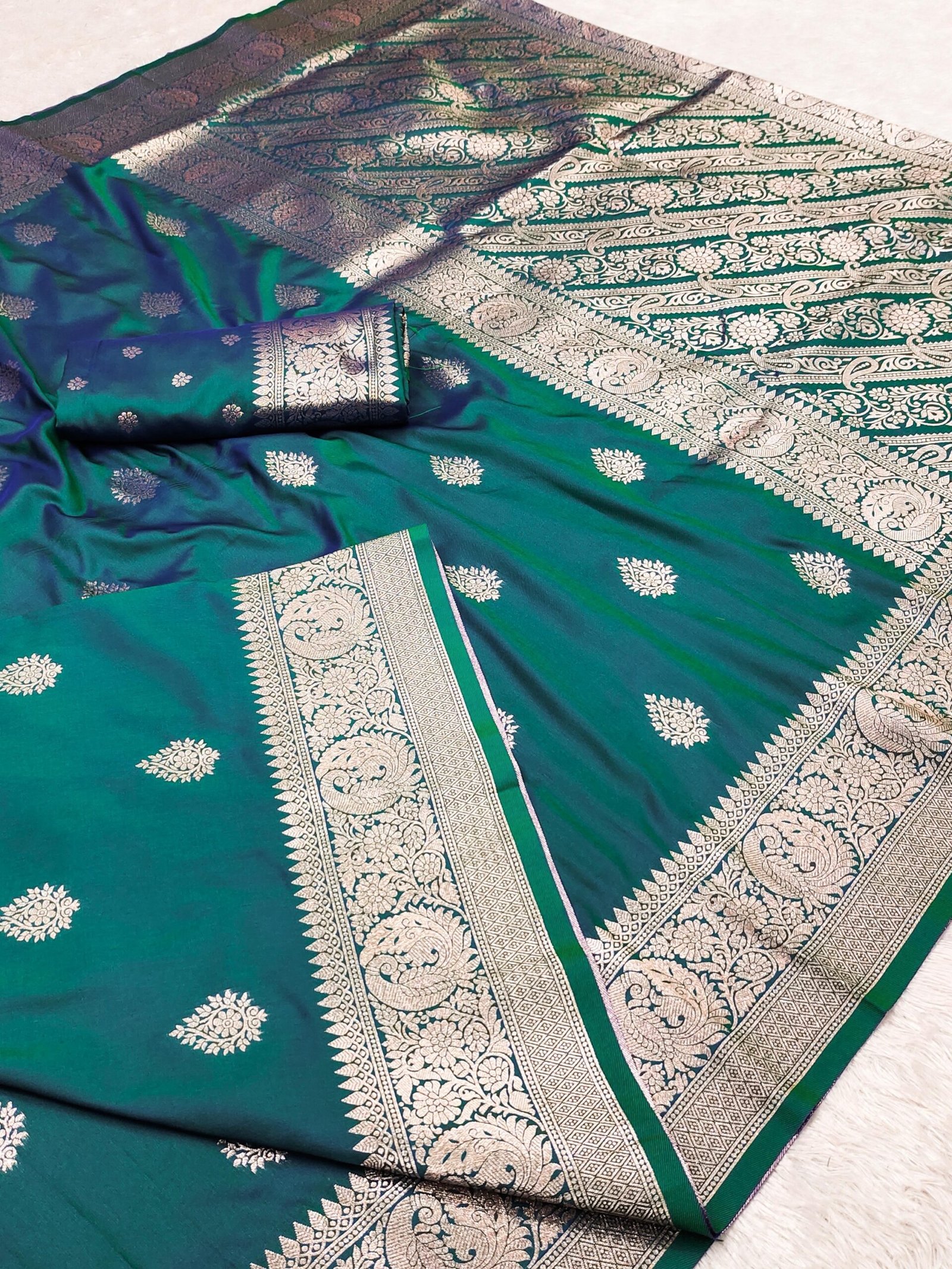 Soft banarasi silk saree - Image 1