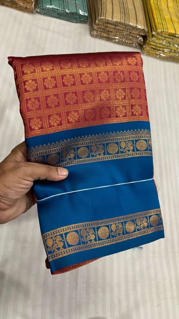 Bridesmaids semi silk sarees - Image 7