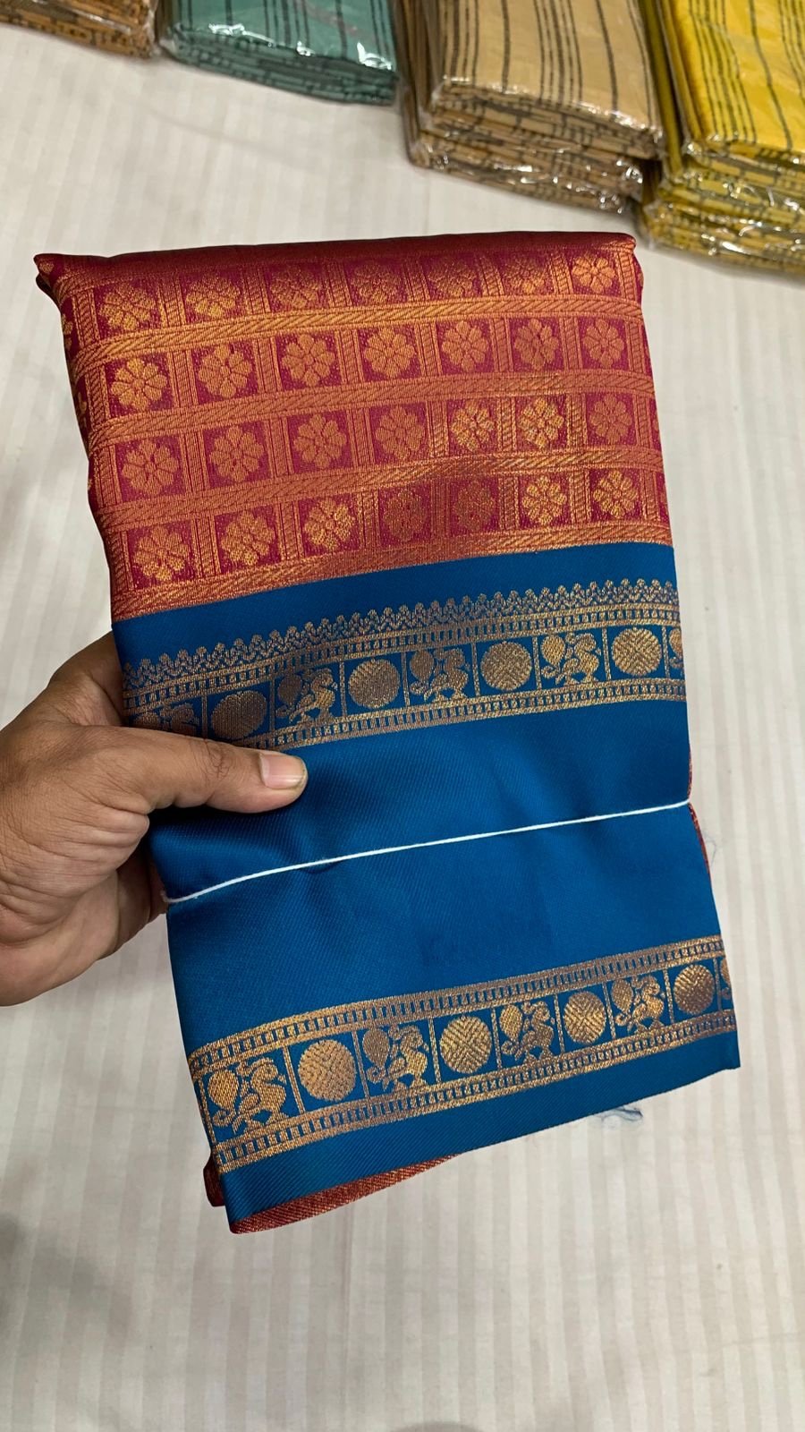 Bridesmaids semi silk sarees - Image 7