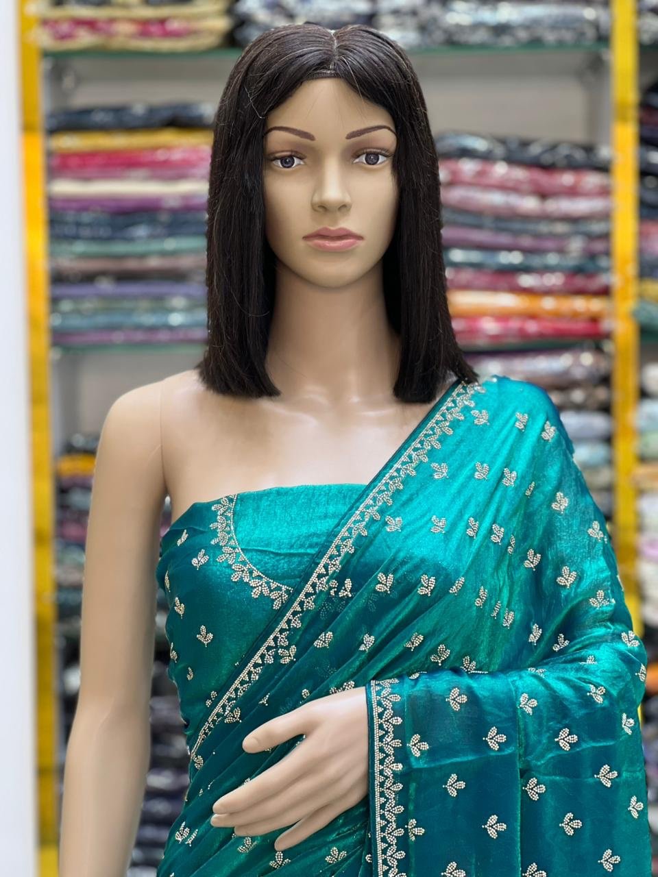 Bridal satin saree - Image 6