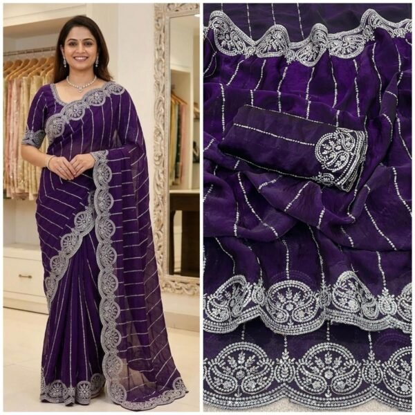 Fandy satin sarees - Image 15