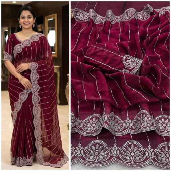 Fandy satin sarees - Image 10