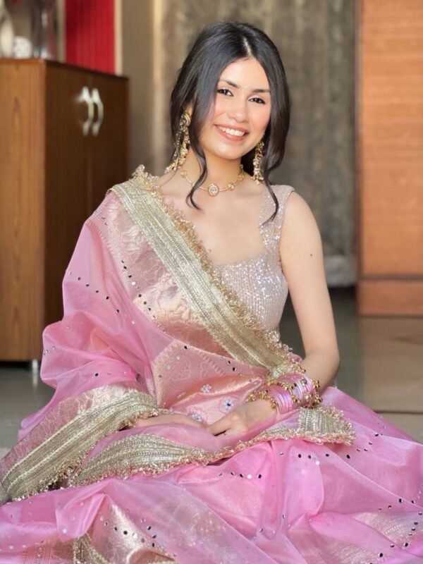 Banarasi kora silk sarees with pearl & mirror work