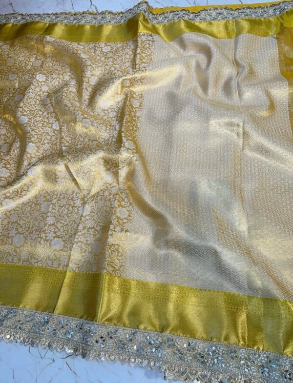 Handloom soft banarasi silk saree - Image 2