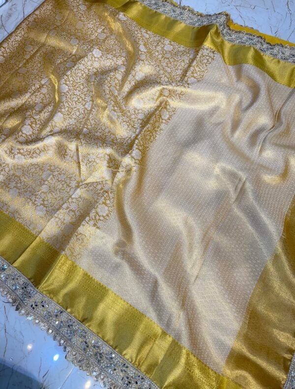 Handloom soft banarasi silk saree - Image 3