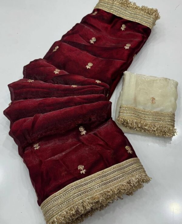 Space satin sarees - Image 5
