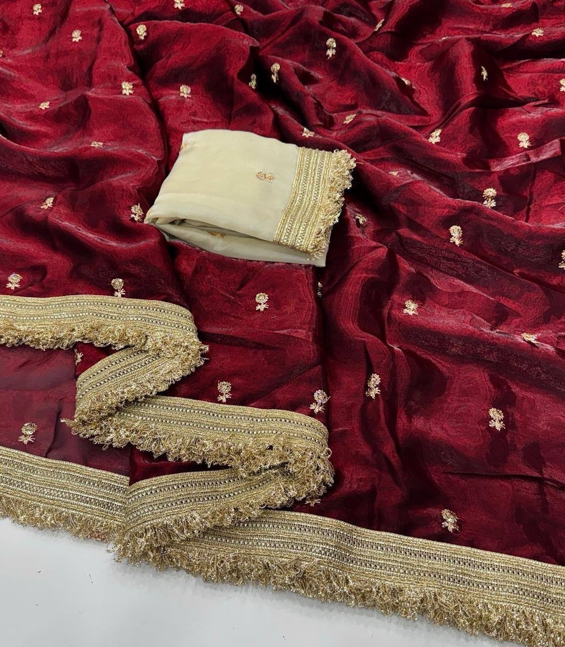 Space satin sarees - Image 7