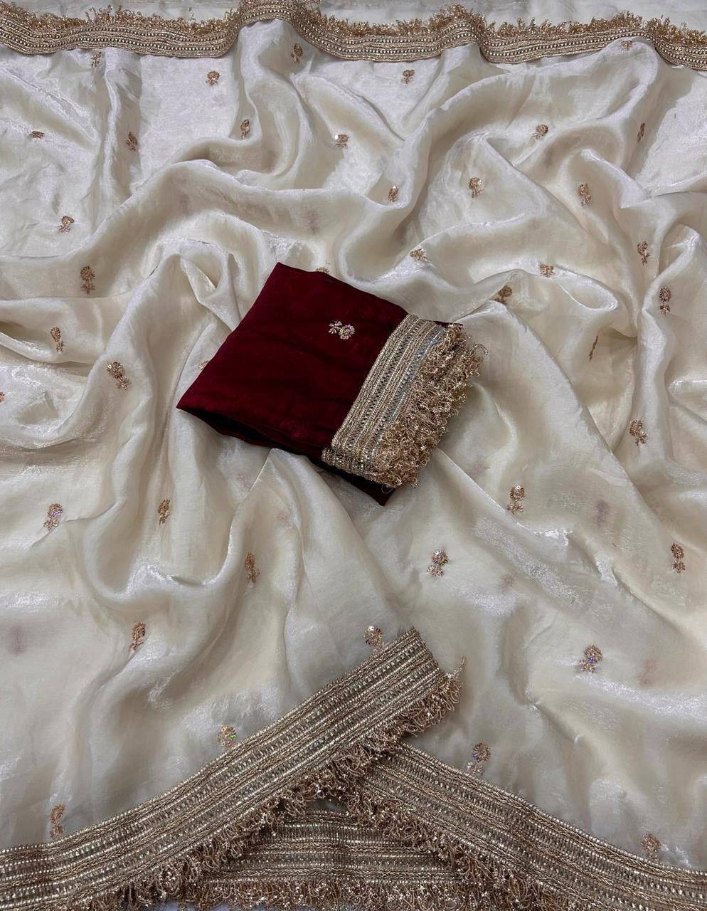 Space satin sarees - Image 8