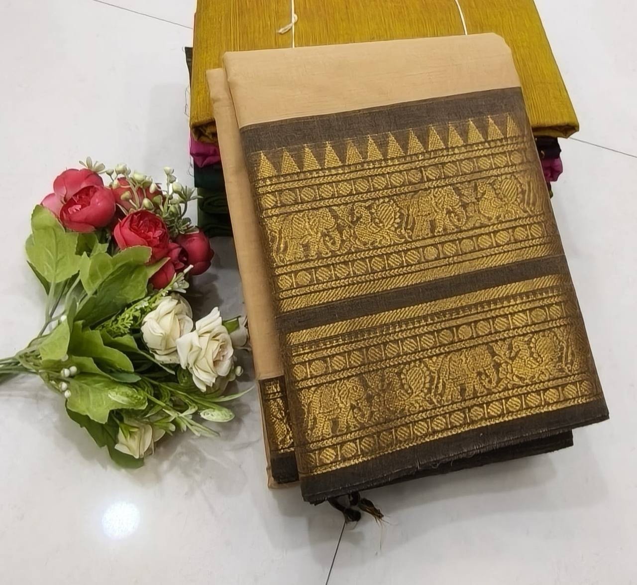 Kanchi cotton sarees - Image 1