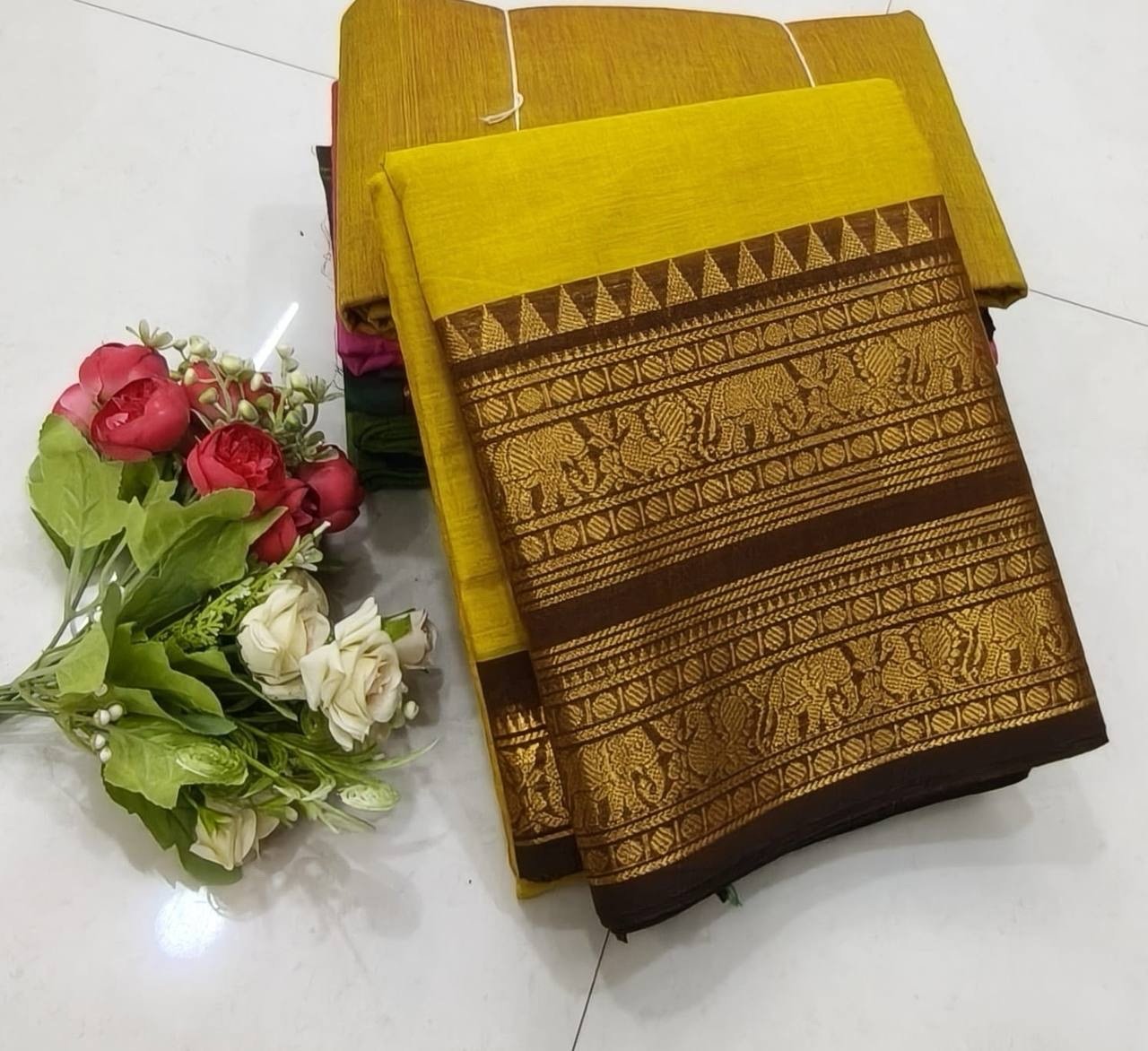 Kanchi cotton sarees - Image 3