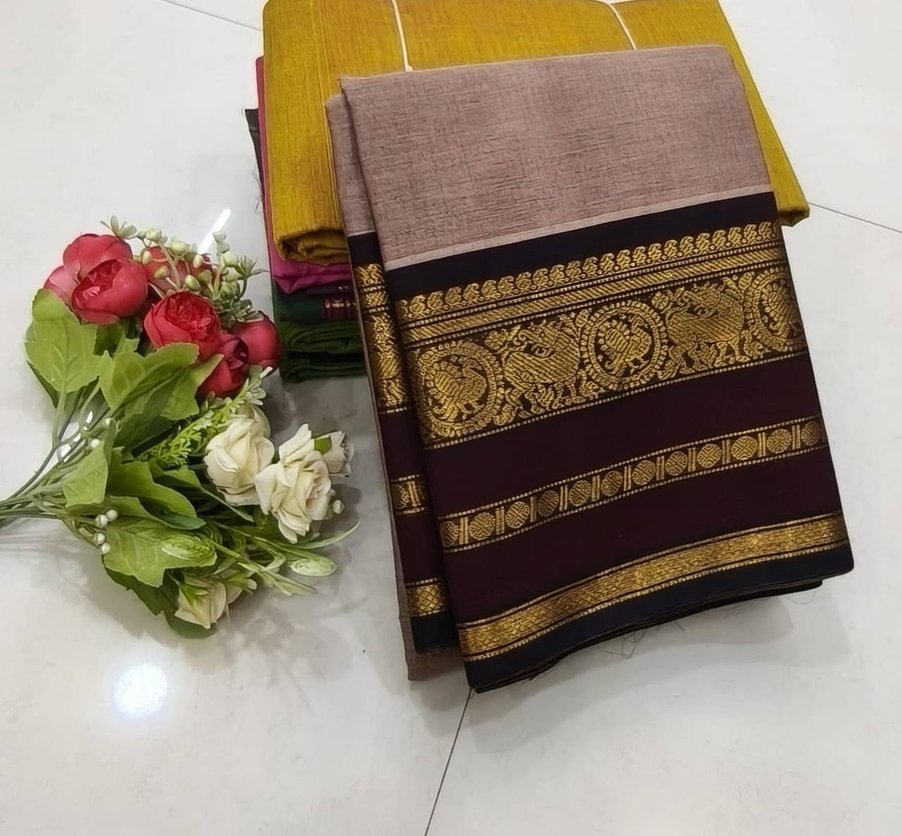 Kanchi cotton sarees - Image 5