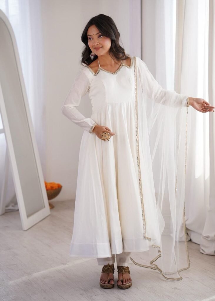 Roman silk Anarkali