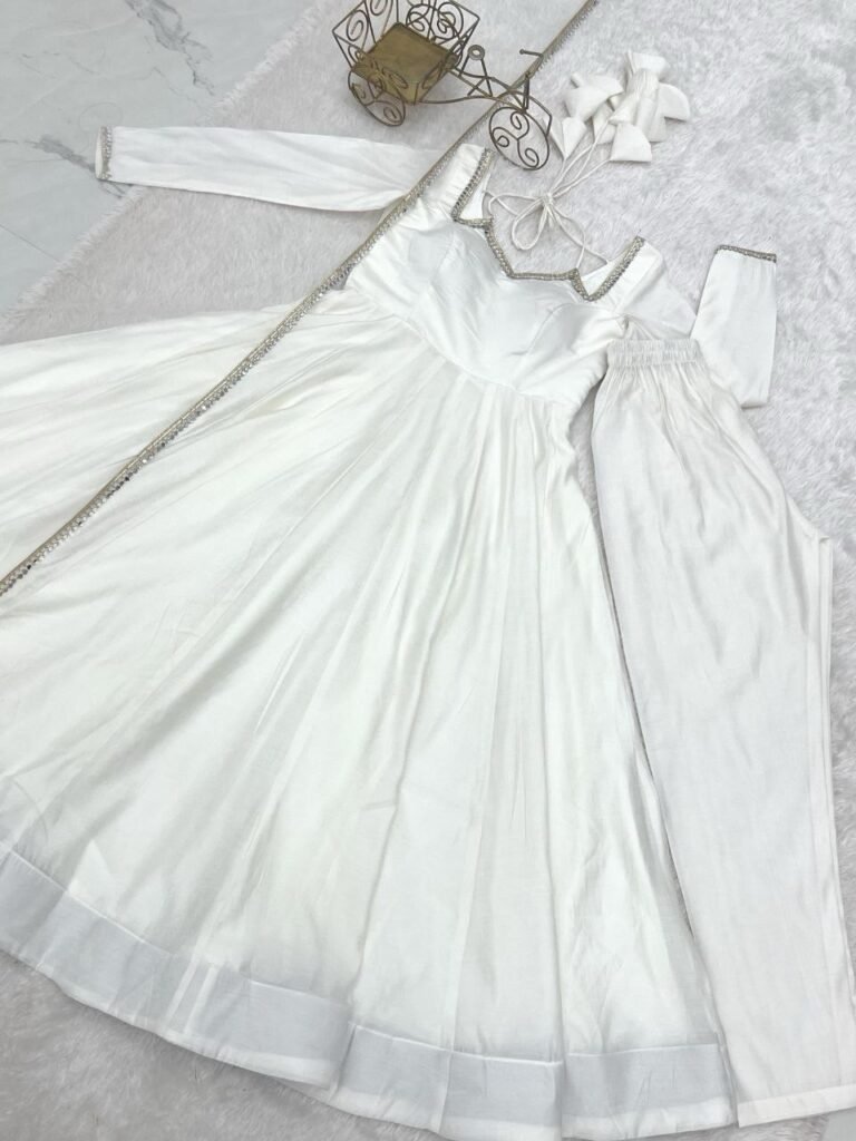 Roman silk Anarkali