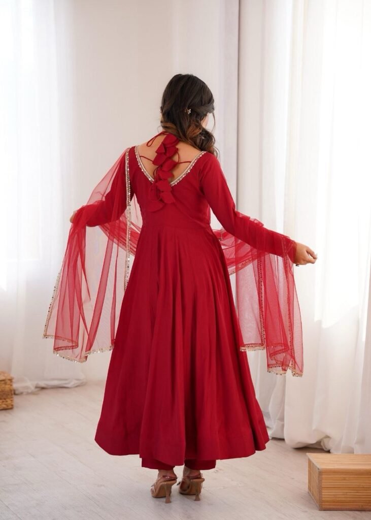 Roman silk Anarkali