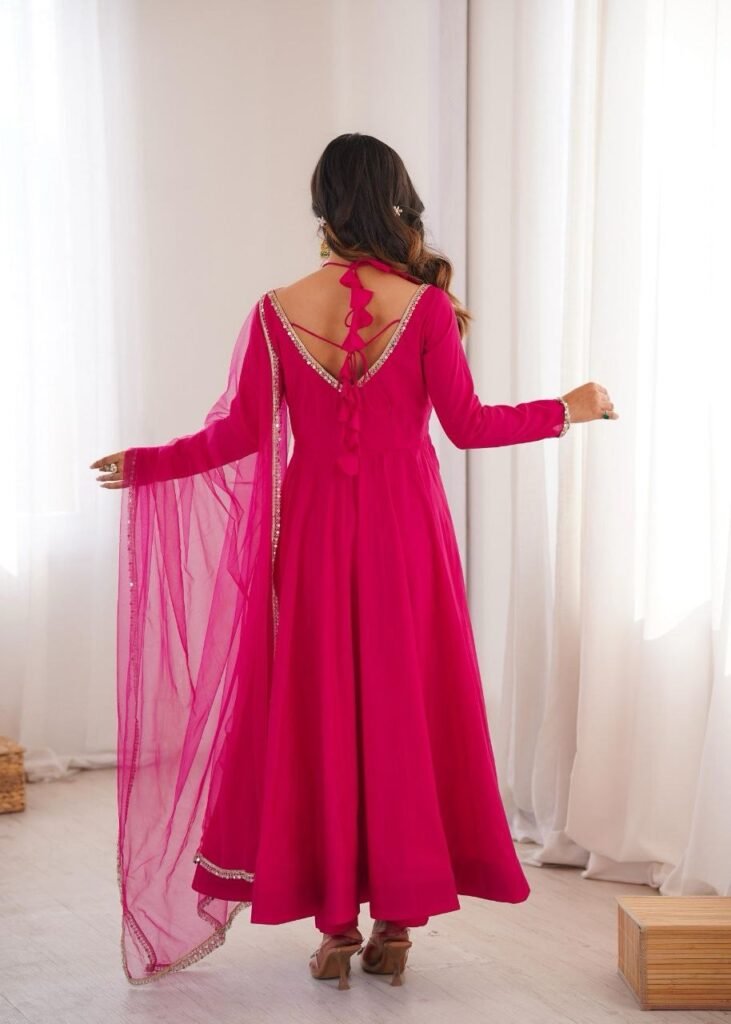 Roman silk Anarkali