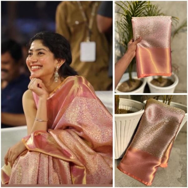 Sai Pallavi inspired Kanjivaram tissue silk - Image 3