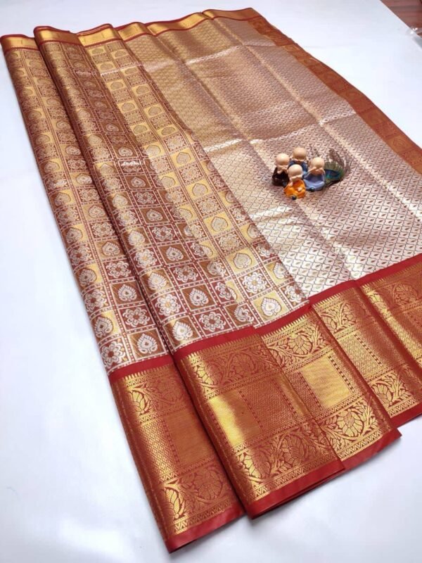 GRAND WEDDING TISSUE SILK SAREE - Image 3