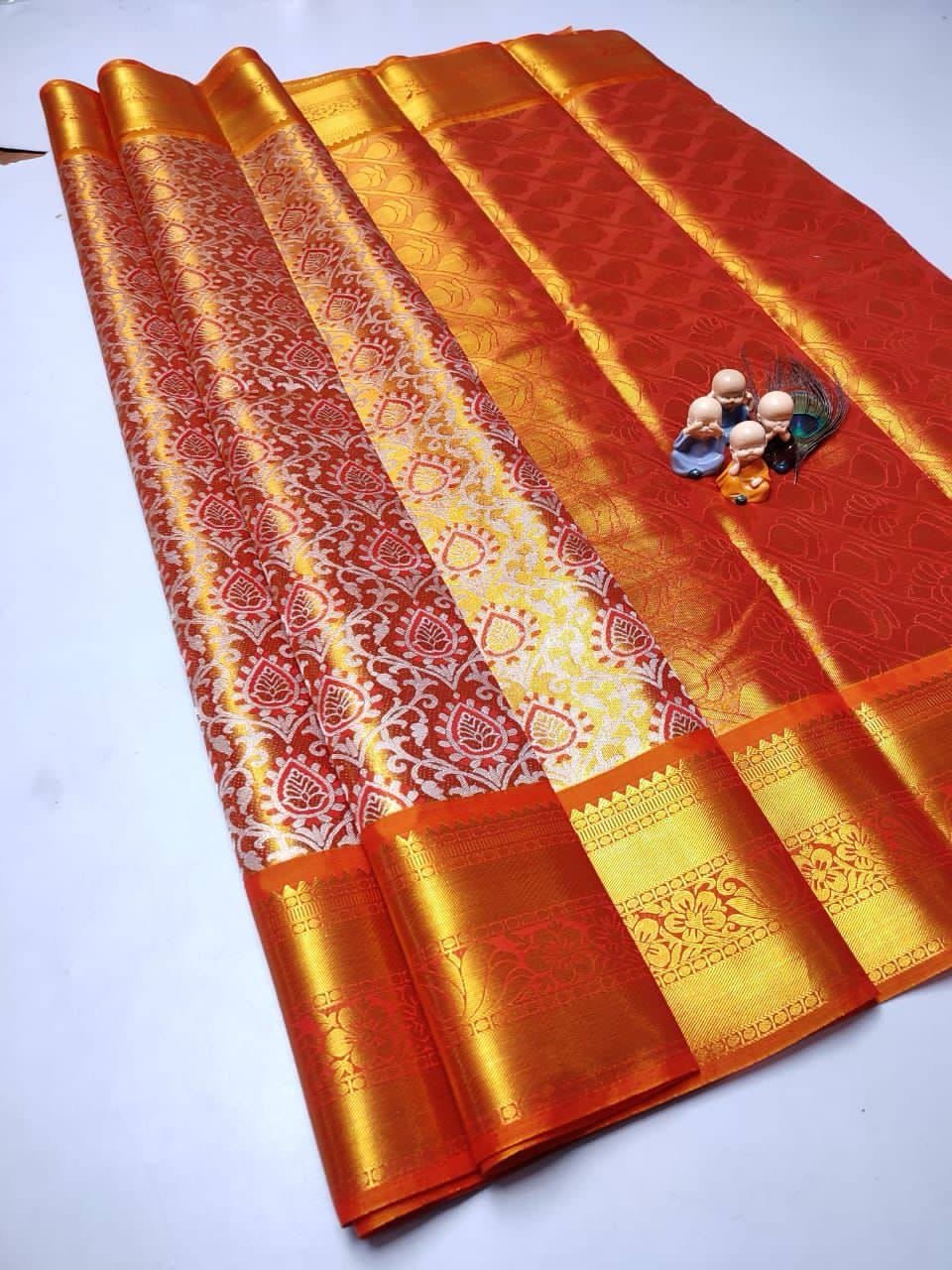 GRAND WEDDING TISSUE SILK SAREE - Image 7