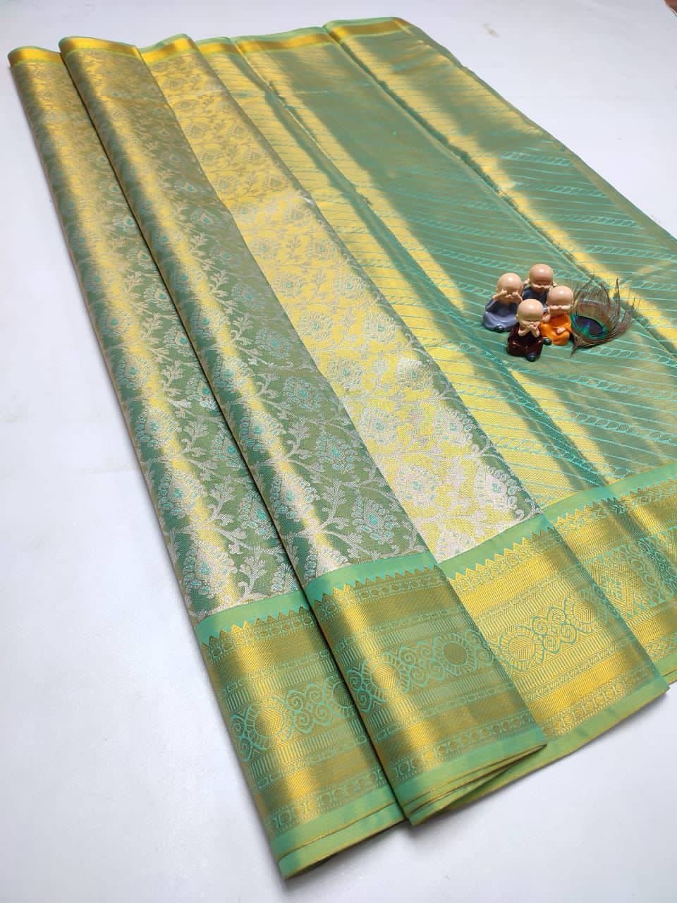 GRAND WEDDING TISSUE SILK SAREE - Image 5
