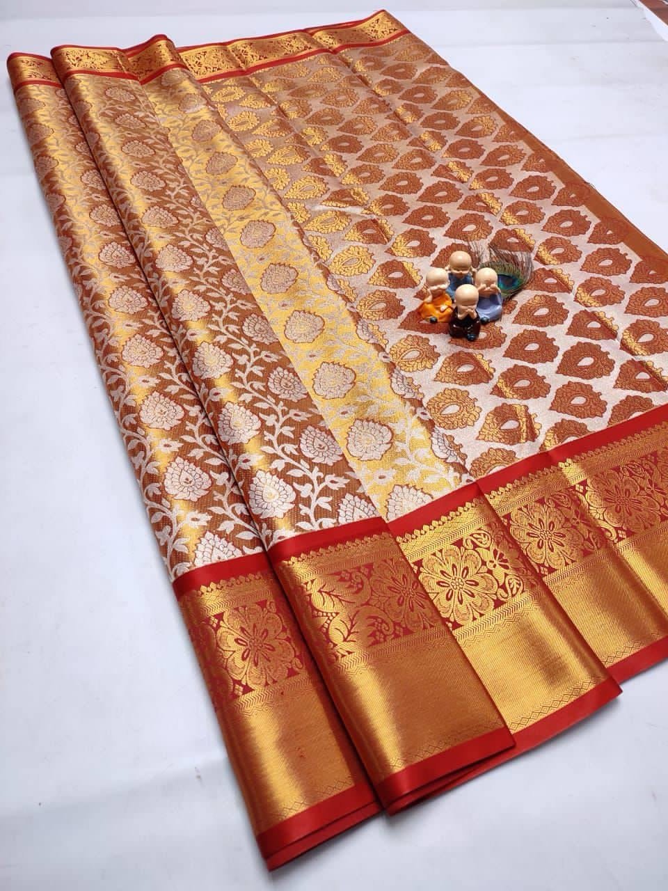 GRAND WEDDING TISSUE SILK SAREE - Image 10