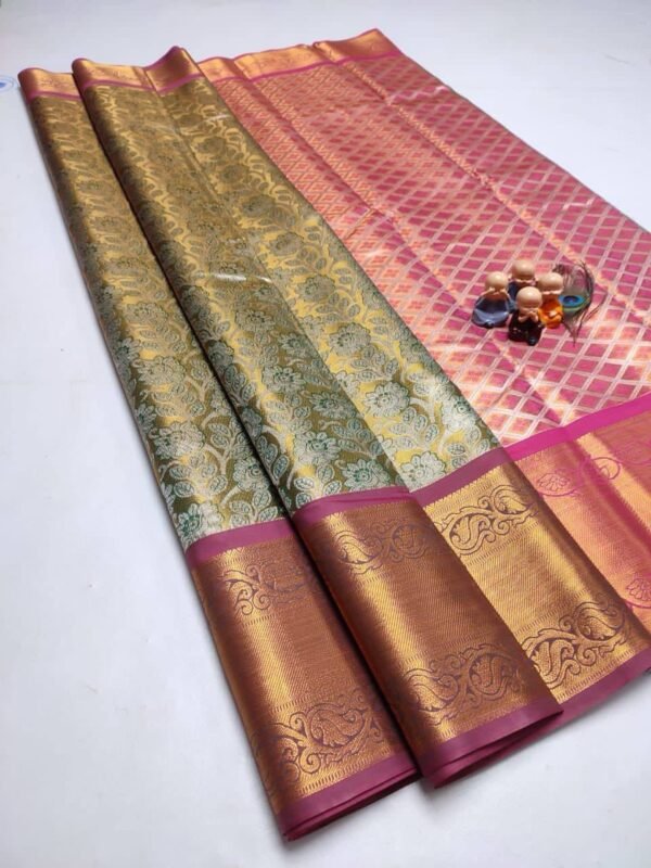 GRAND WEDDING TISSUE SILK SAREE - Image 12