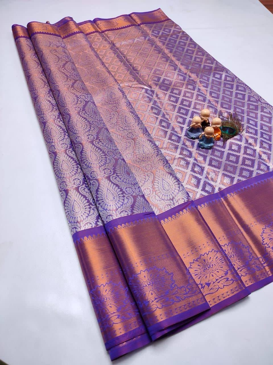 GRAND WEDDING TISSUE SILK SAREE - Image 16