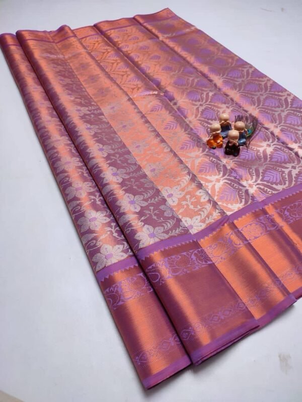 GRAND WEDDING TISSUE SILK SAREE - Image 19