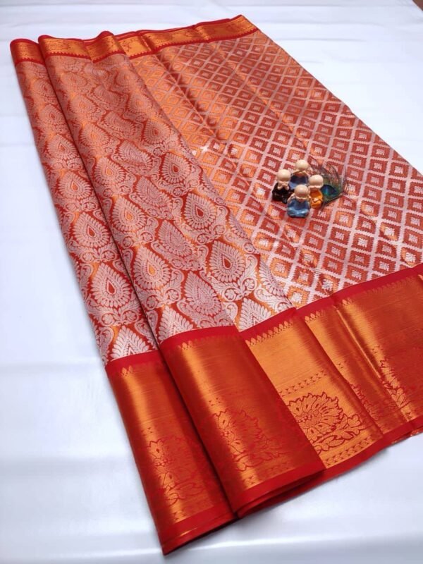 GRAND WEDDING TISSUE SILK SAREE - Image 21