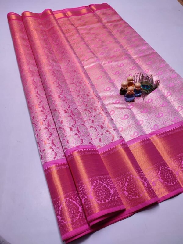 GRAND WEDDING TISSUE SILK SAREE - Image 23