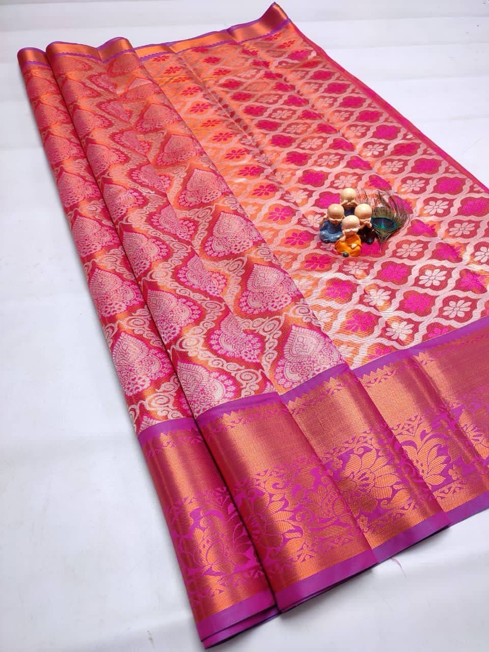 GRAND WEDDING TISSUE SILK SAREE - Image 25