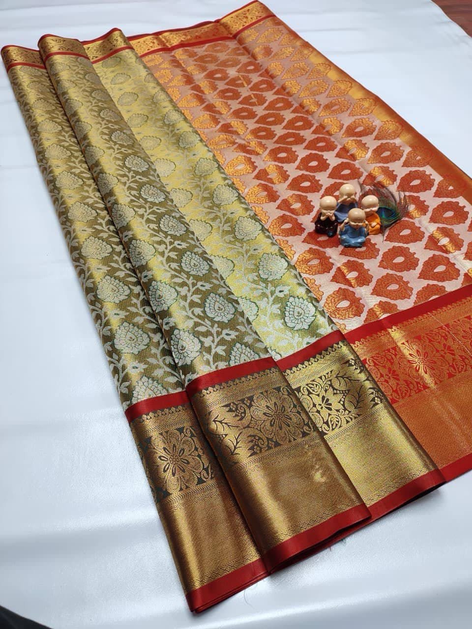 GRAND WEDDING TISSUE SILK SAREE - Image 26