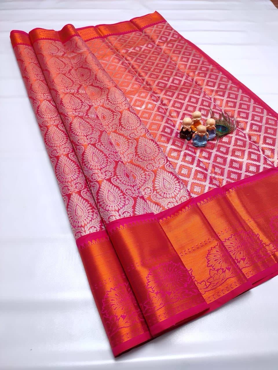 GRAND WEDDING TISSUE SILK SAREE - Image 27
