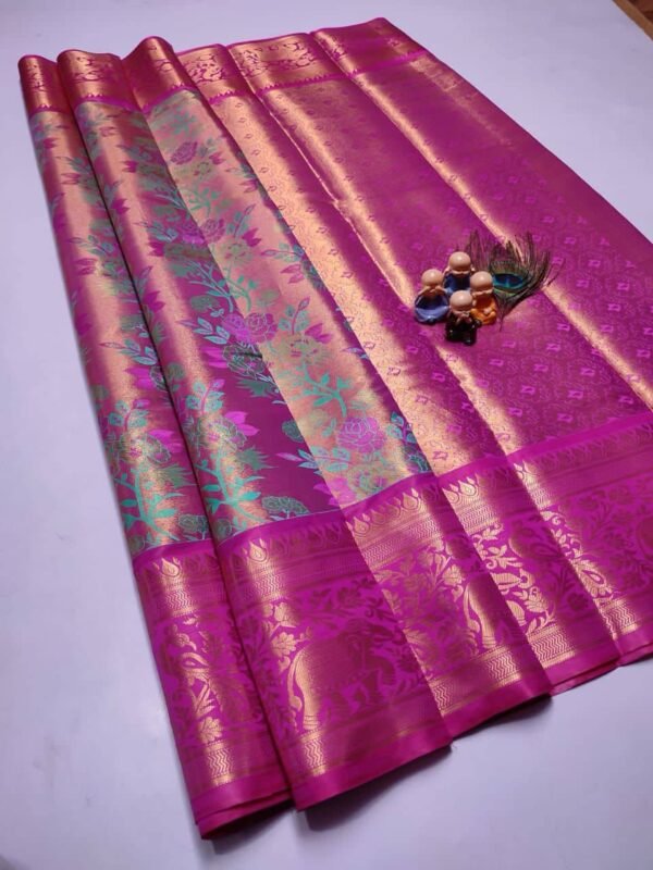 GRAND WEDDING TISSUE SILK SAREE - Image 33