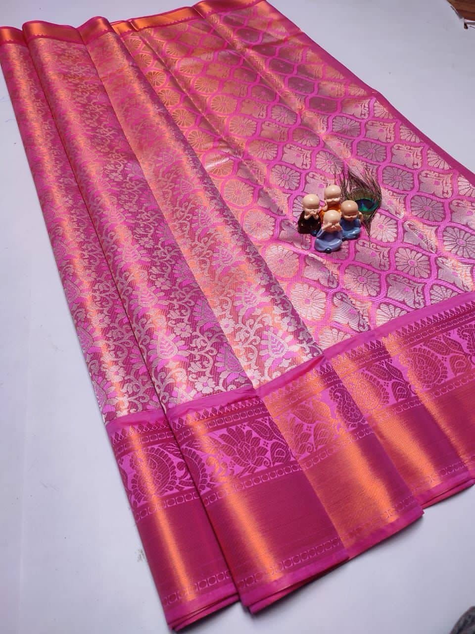 GRAND WEDDING TISSUE SILK SAREE - Image 34
