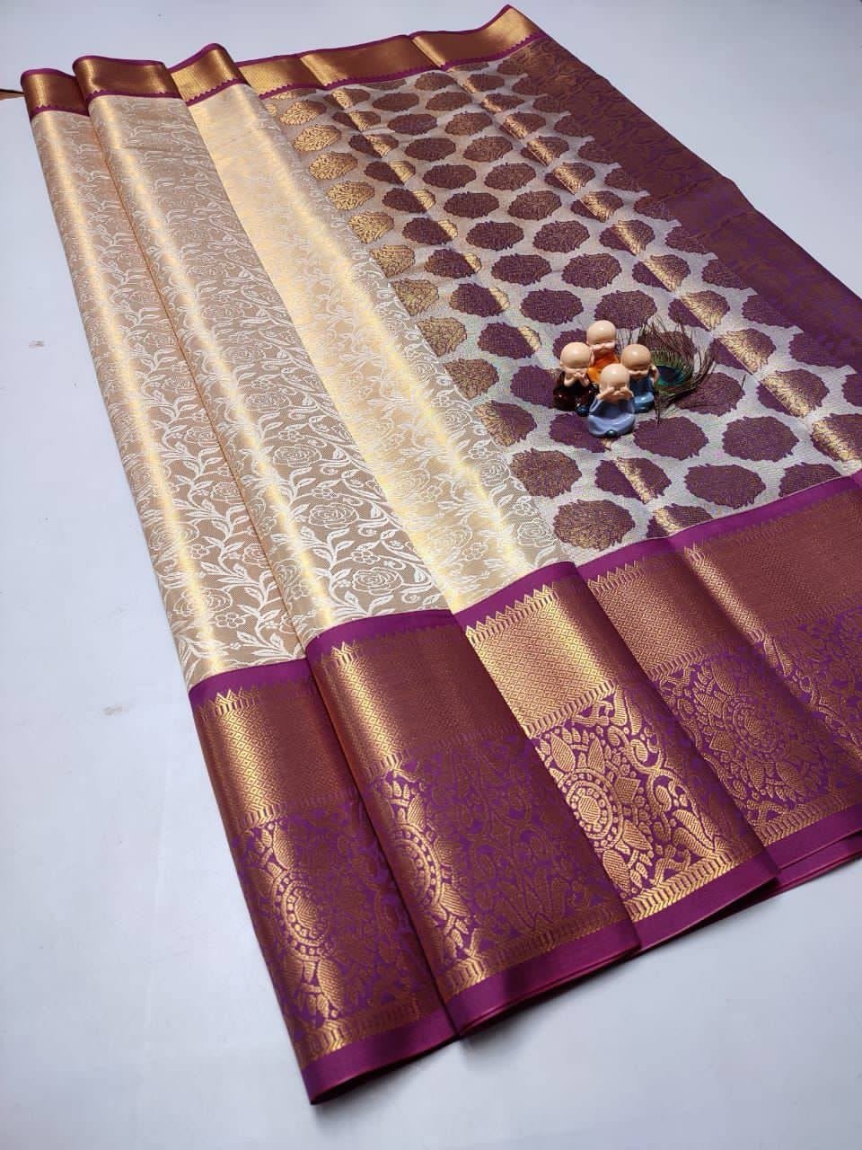 GRAND WEDDING TISSUE SILK SAREE - Image 31