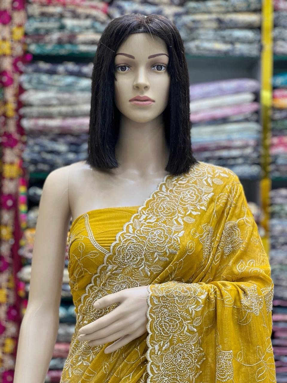 Crunchy silk sarees - Image 7