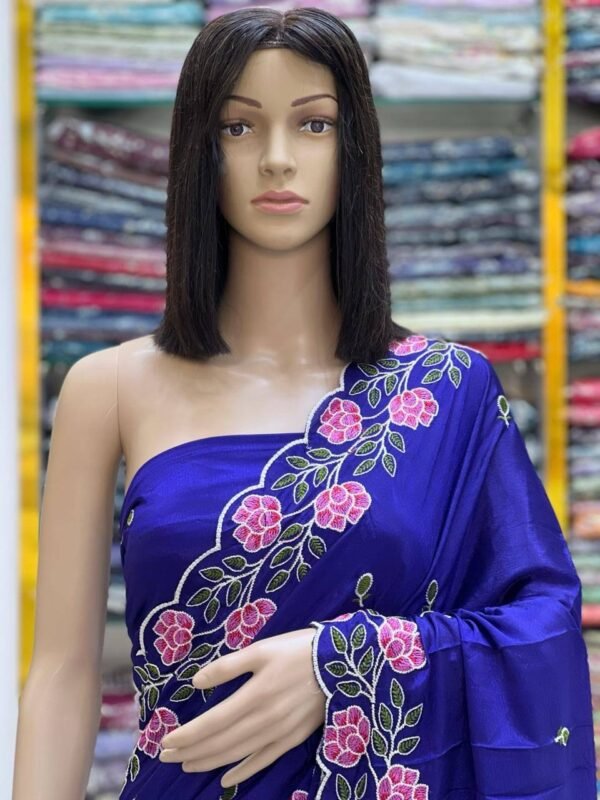 Chinon silk sarees - Image 9
