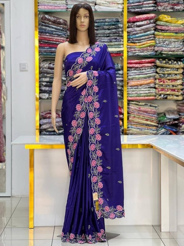 Chinon silk sarees - Image 2