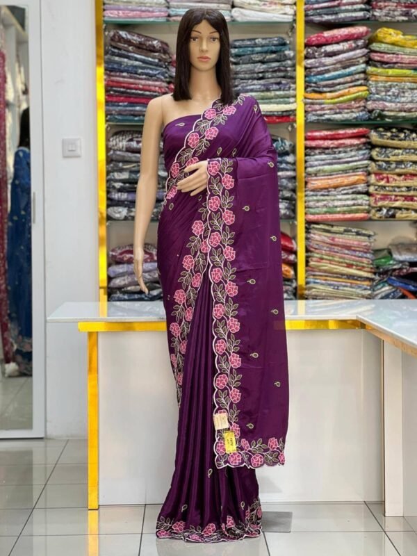 Chinon silk sarees - Image 4